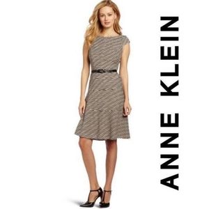 Anne Klein Belted Animal Print Dress Size 6